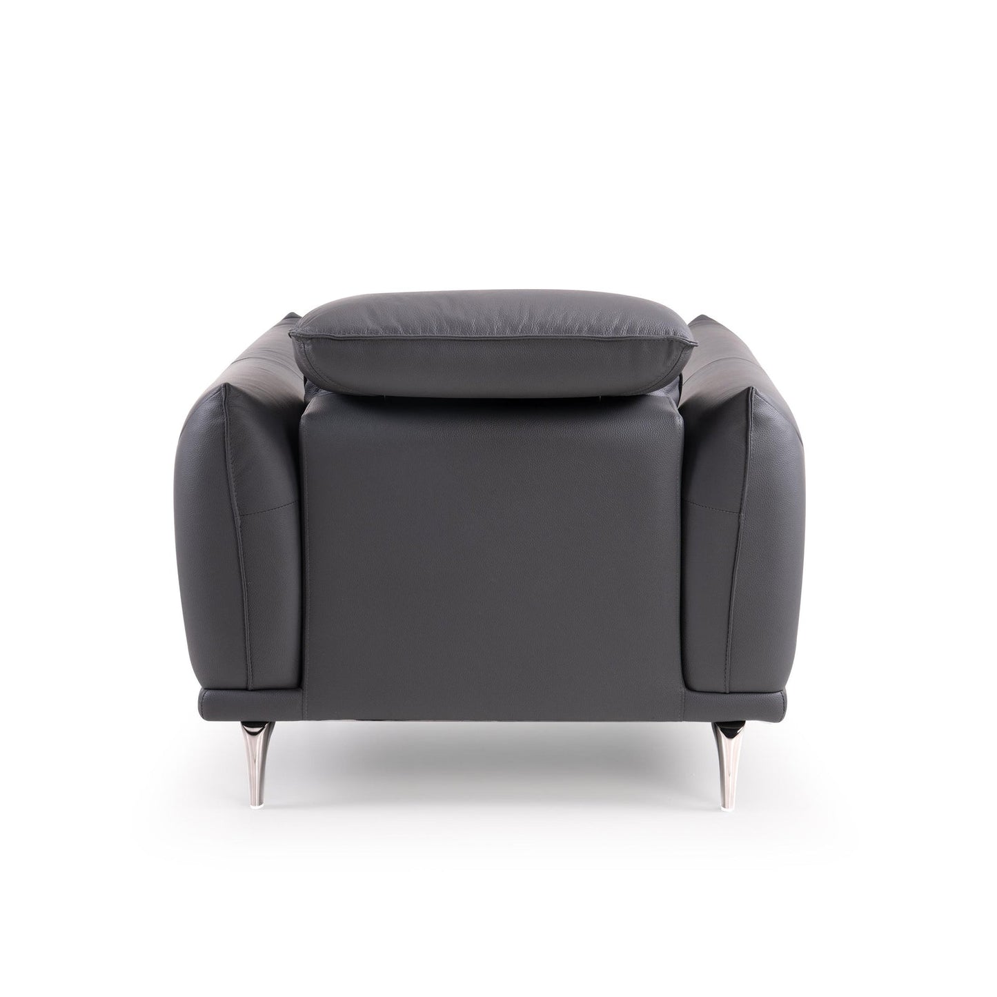 Leather 1 Seater Sofa with Adjustable Headrest