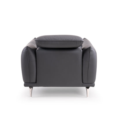 Leather 1 Seater Sofa with Adjustable Headrest
