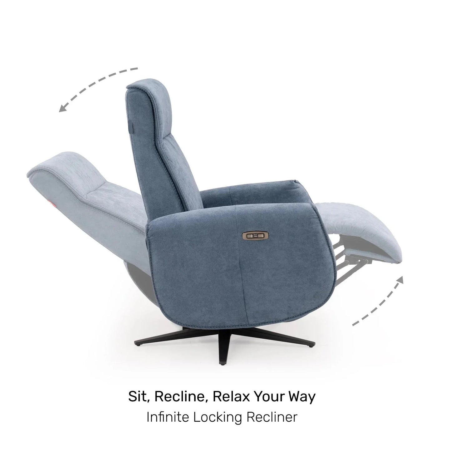 Tweed 1 Seater Power Swivel Recliner