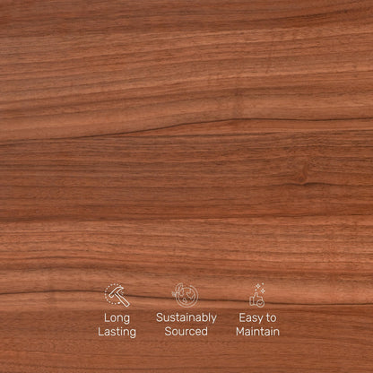 Single Bed in Walnut Finish with LED Light