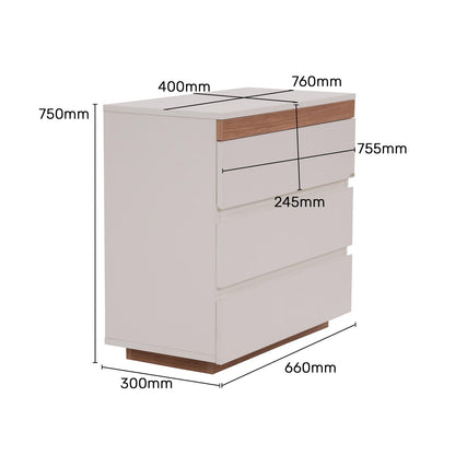 Chest of Drawers in Frosty White