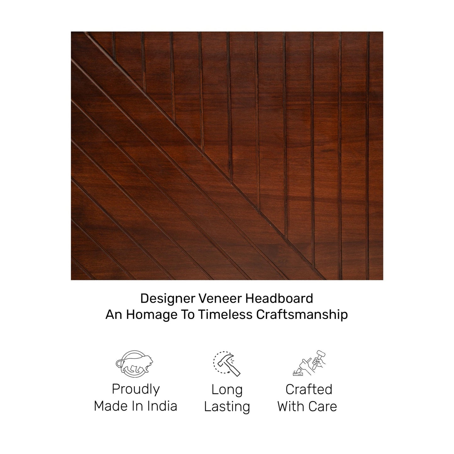 Queen Size Bed with Veneer Headbaord & Hydraulic Storage