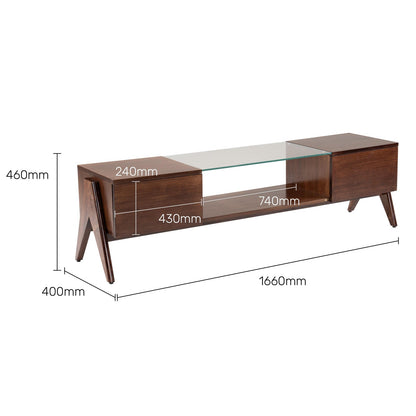 Veneer TV Unit in Dark Oak Finish
