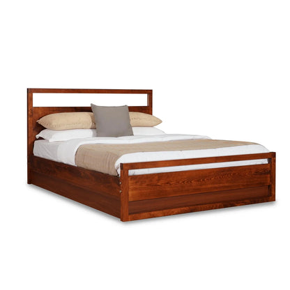 Solid Wood Queen Size Bed with Box Storage