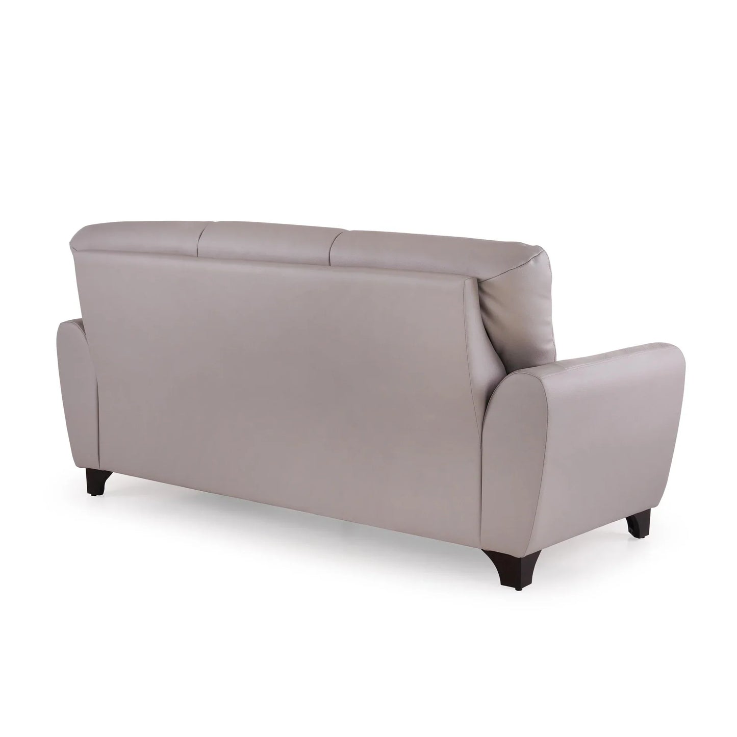 Leather 3 Seater Sofa in Light Grey
