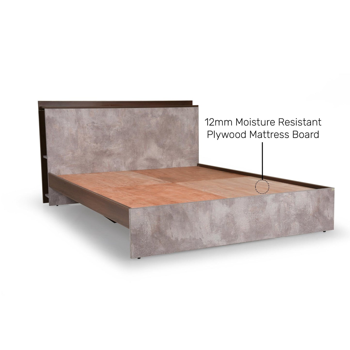 Queen Size Bed with Storage Headboard
