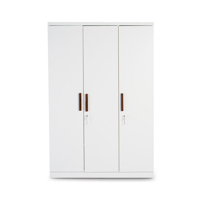 3 Door Wardrobe in Frosty White