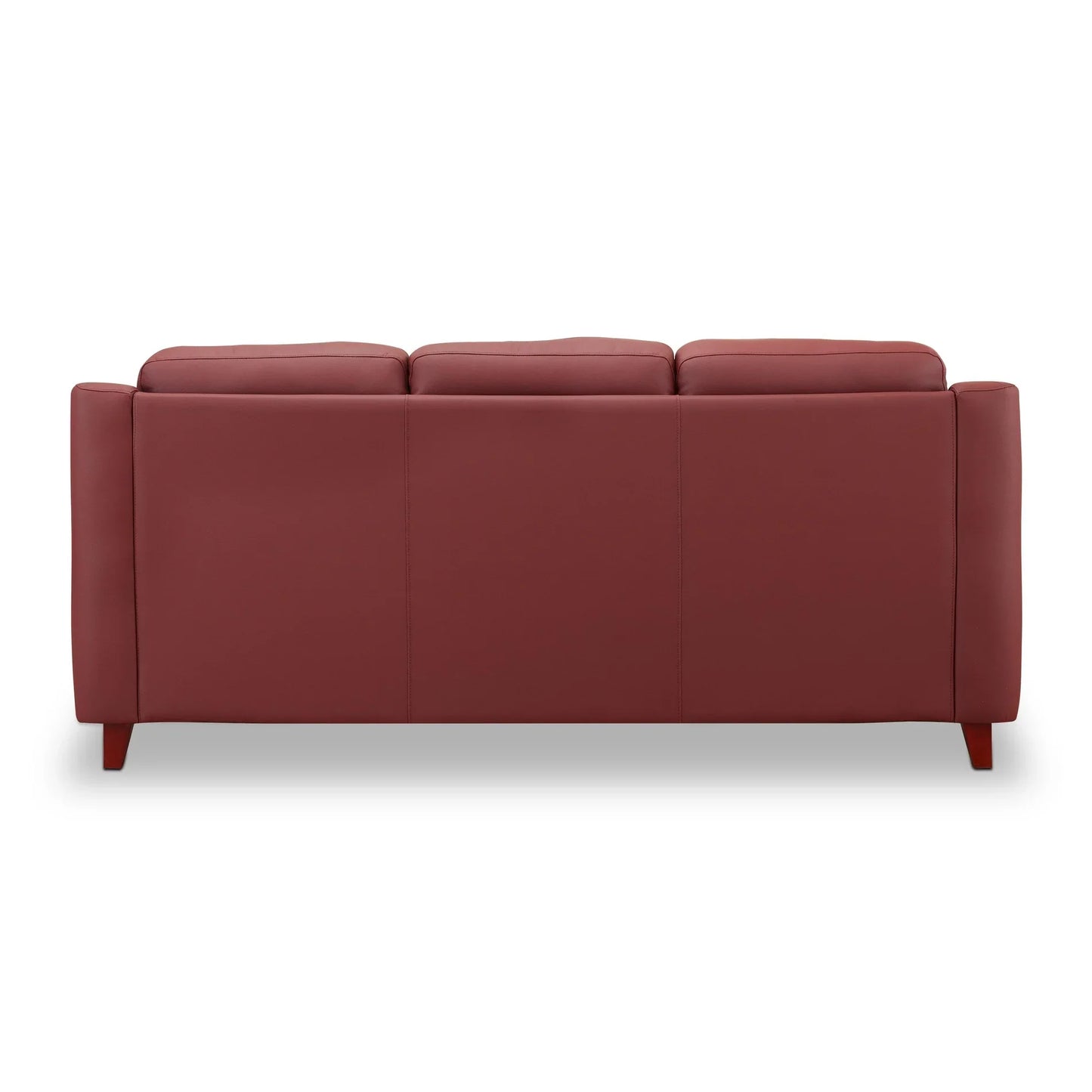 Leather 3 Seater Sofa in Brick Red