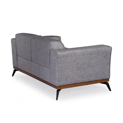 Velvet 2 Seater Sofa in Thunder Grey