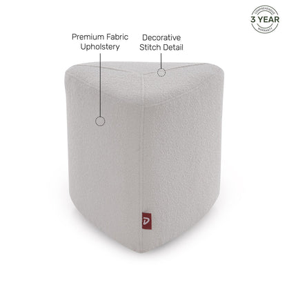 Boucle Pouffe in Daisy White