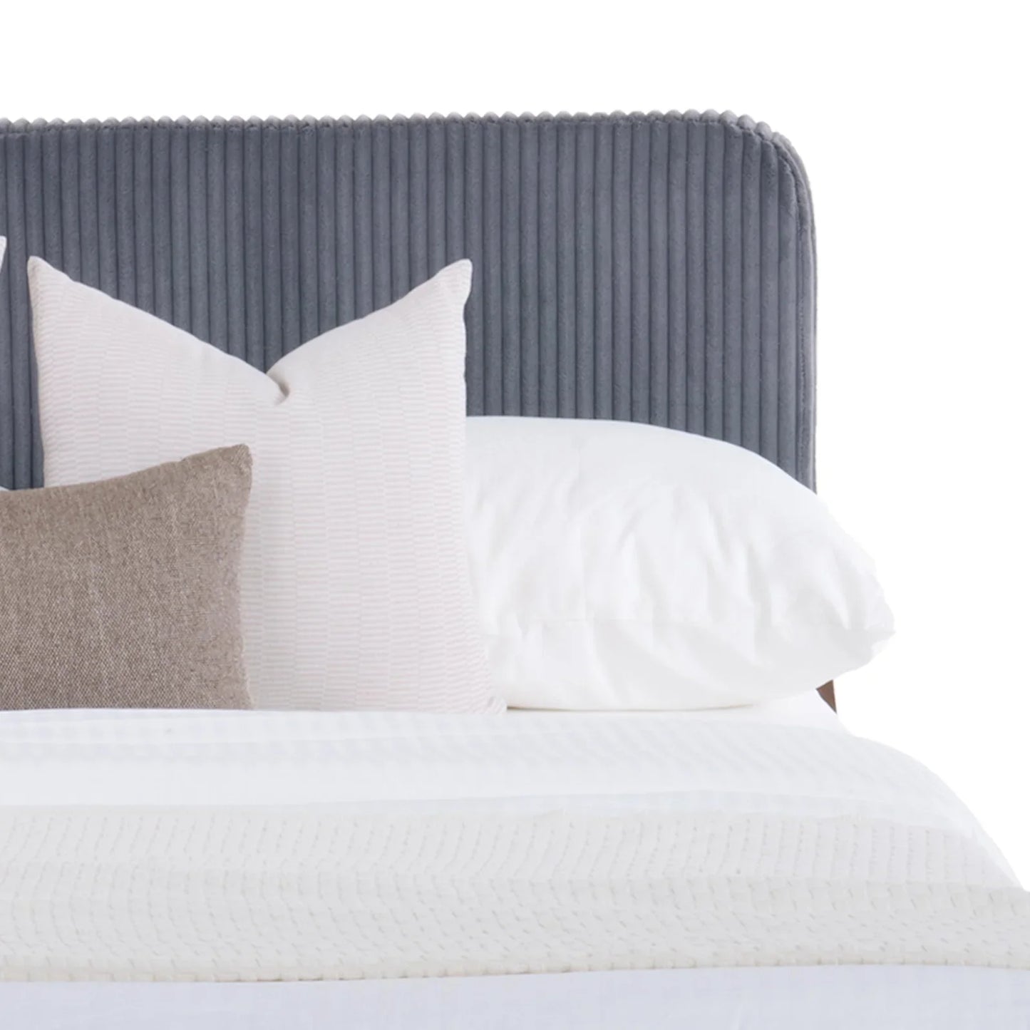Upholstered Low-Profile Queen Size Bed