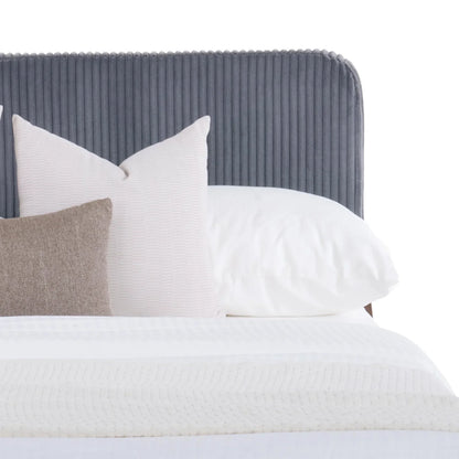 Upholstered Low-Profile Queen Size Bed