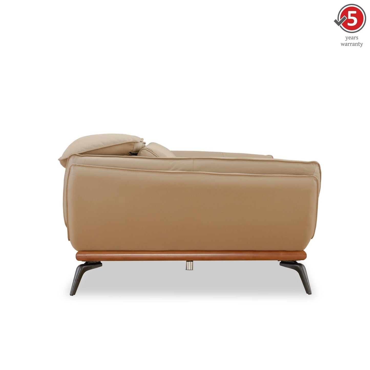Leather 2 Seater Sofa in Dark Khaki