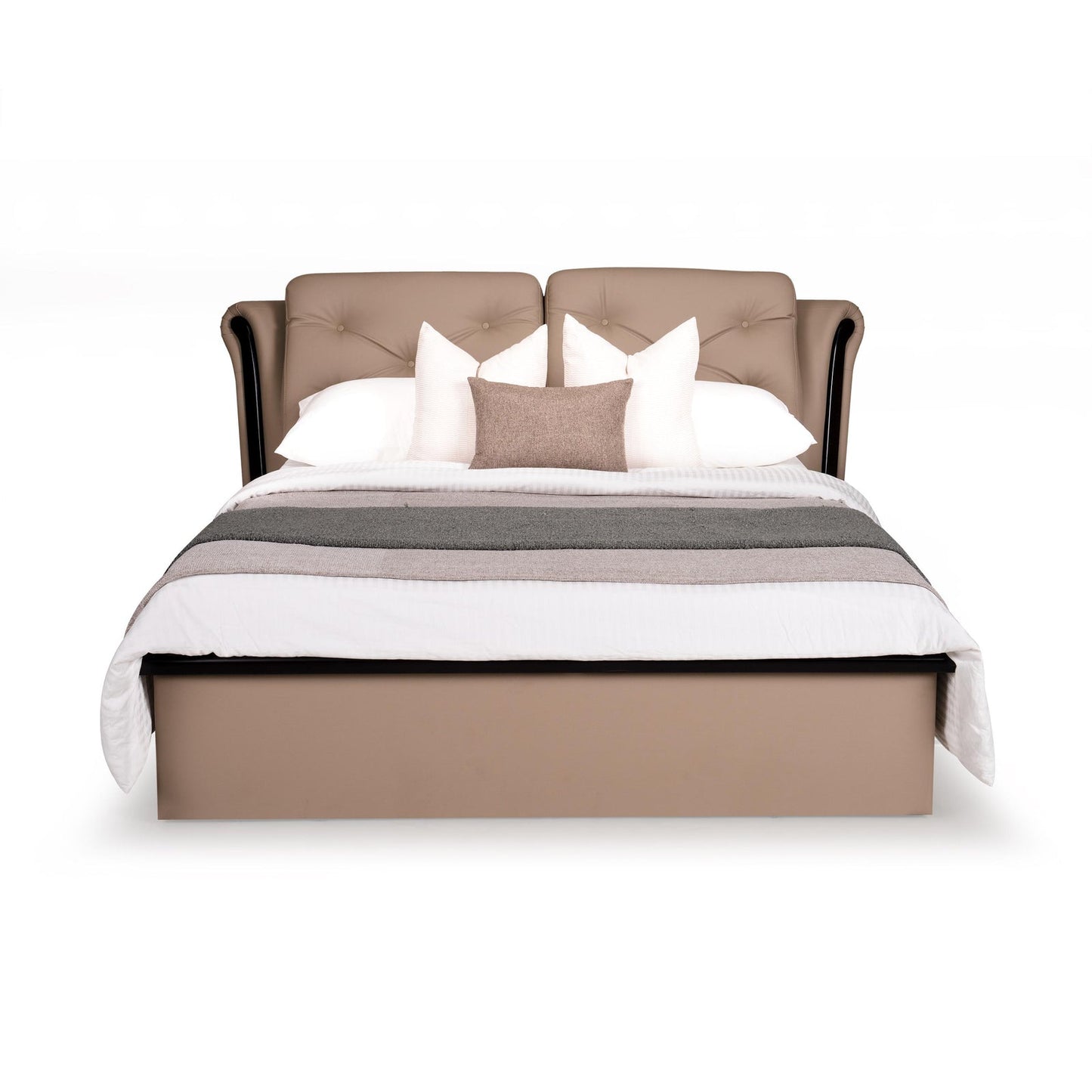 Upholstered King Size Bed with Hydraulic Storage