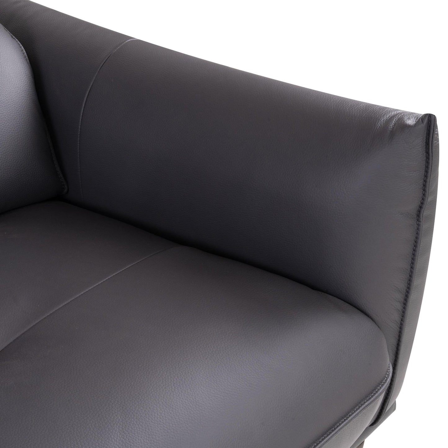 Leather 2 Seater Sofa with Adjustable Headrest