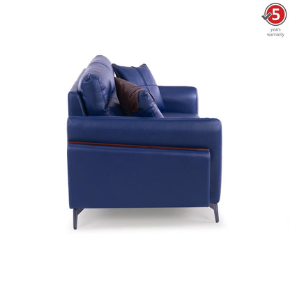 Leatherette 2 Seater Sofa in Galaxy Blue
