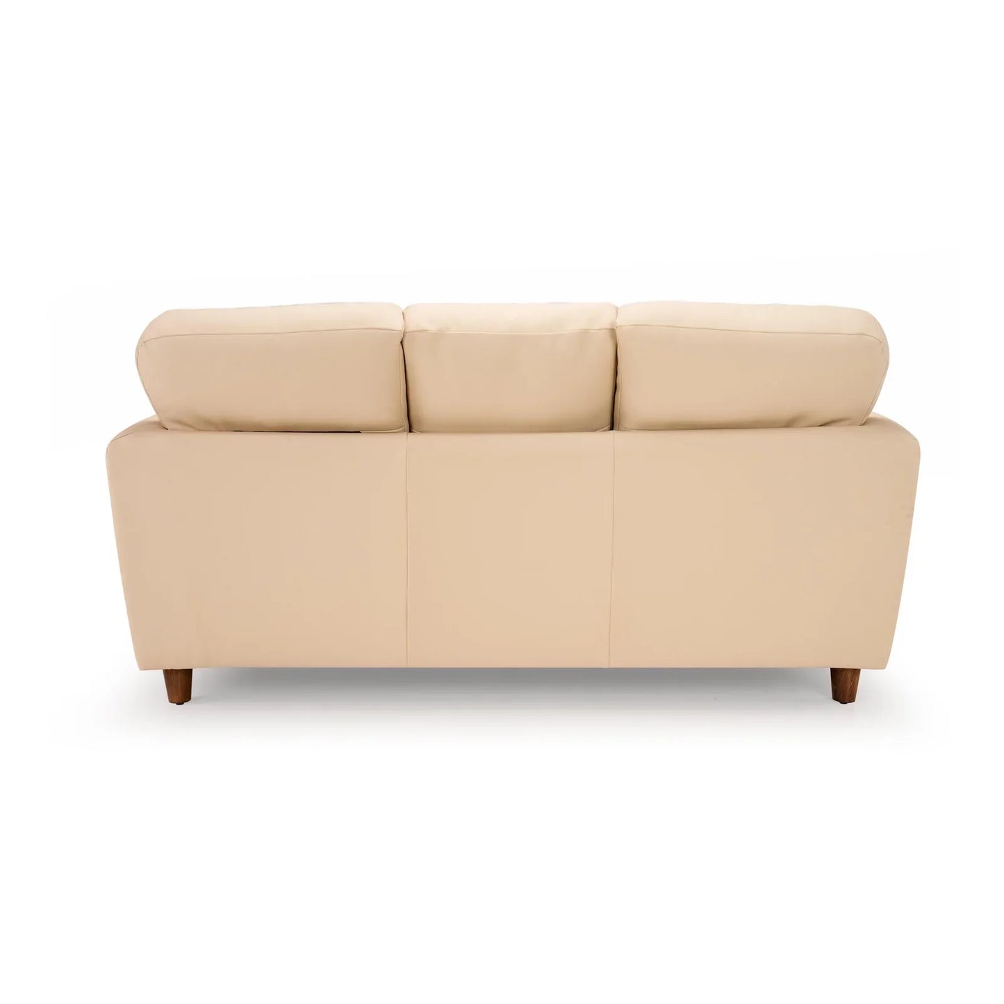 Leatherette 3 Seater Sofa in Cream White