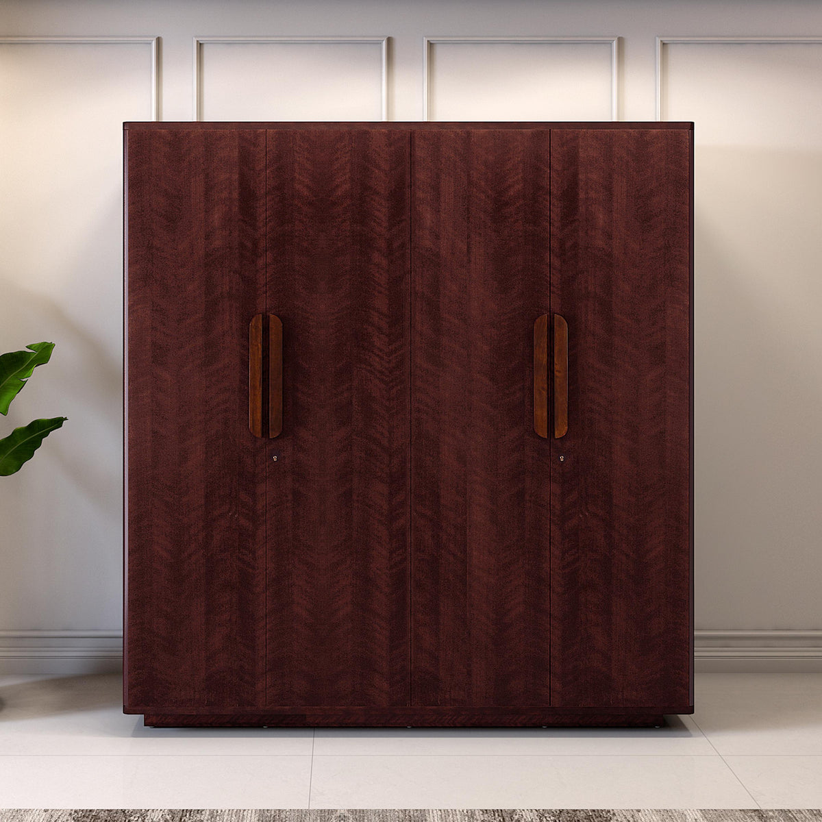 4 Door Wardrobe in Omaha Cherry Finish