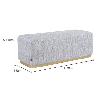 Boucle Bench in Dusk Grey