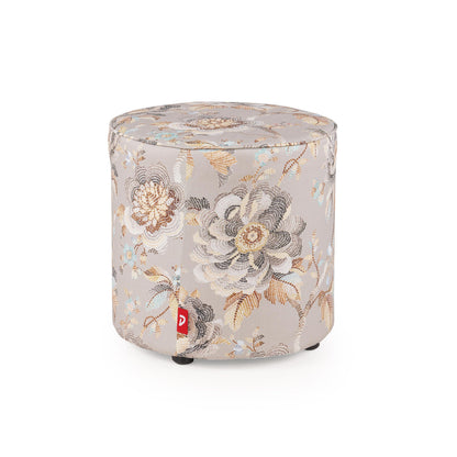 Cotton Pouffe in Ash Grey
