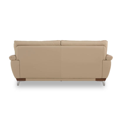 Leather 3 Seater Sofa in Beige