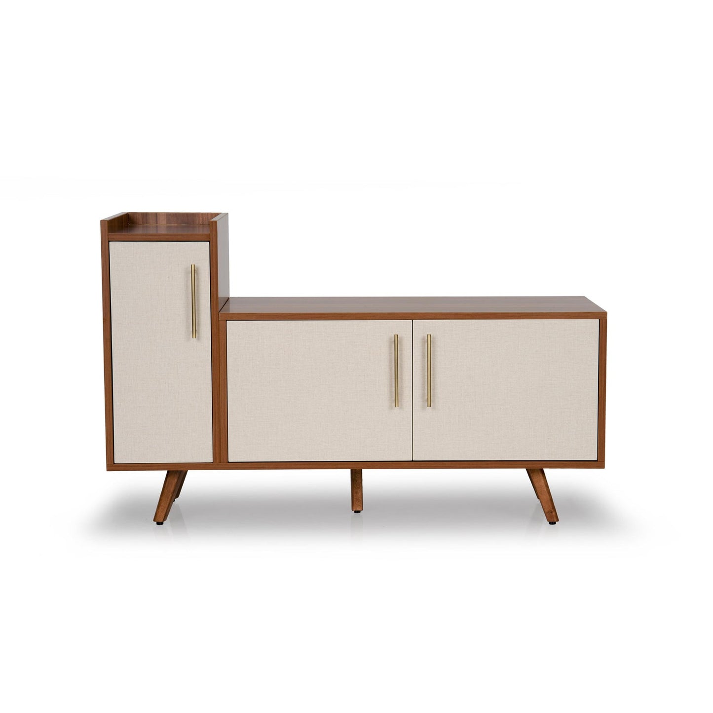 Shoe Cabinet in Walnut Finish