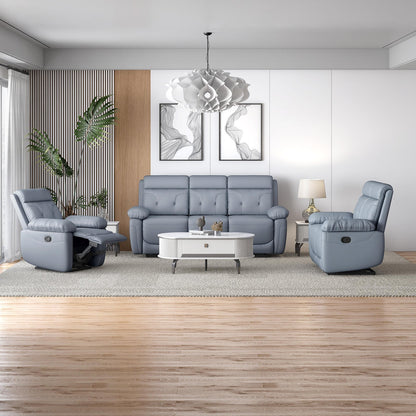 Leatherette 1 Seater Manual Reclining Sofa