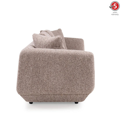 Boucle 3 Seater Sofa in Cocoa Brown