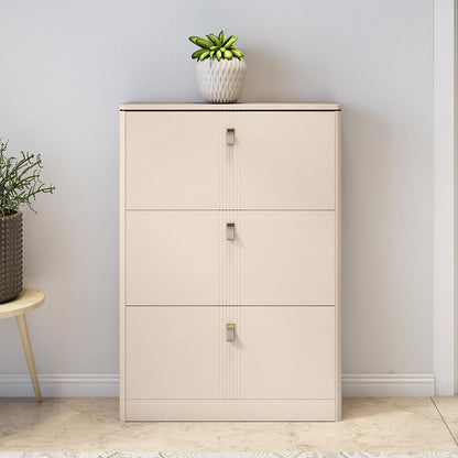 Shoe Cabinet with Pull-Down Foldable Drawers