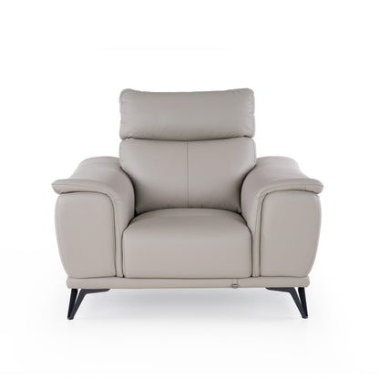 Leather 1 Seater Sofa in Bisque Beige
