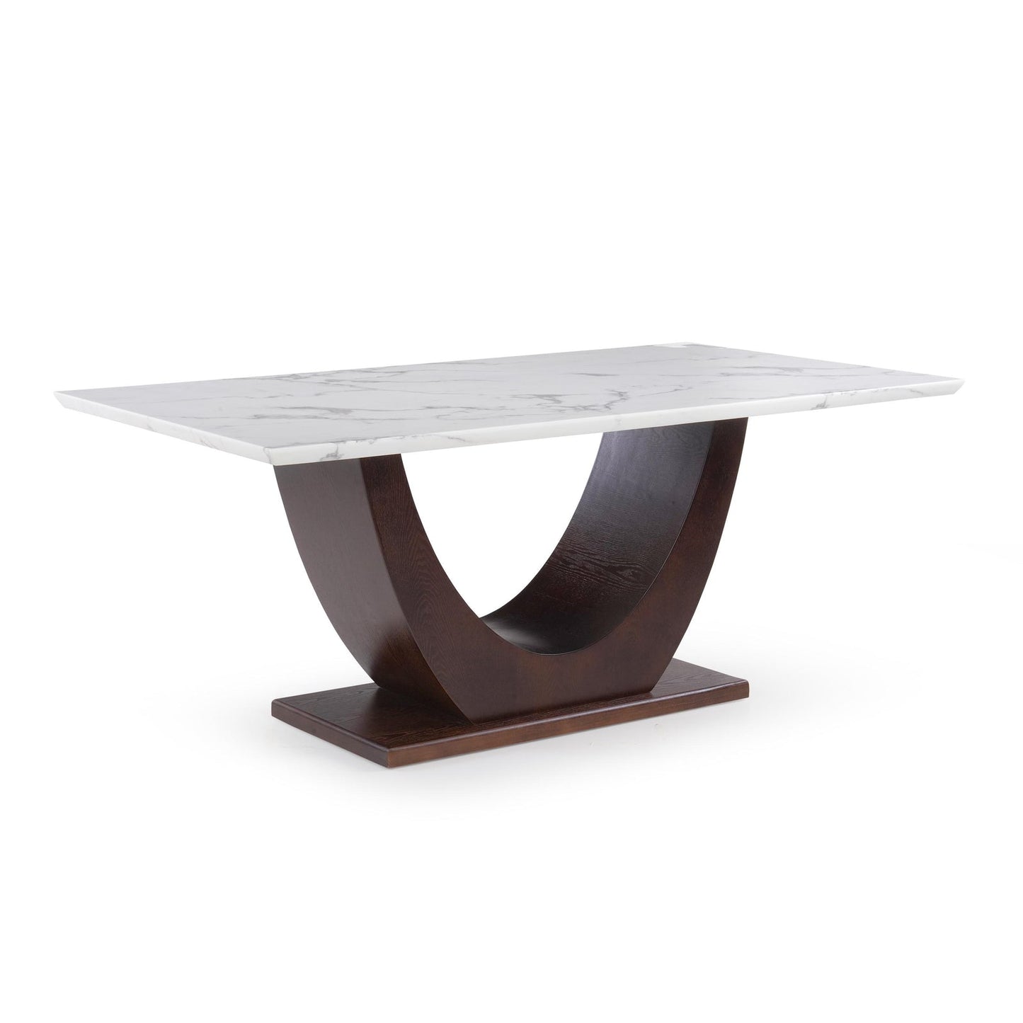 6 Seater Dining Set with Marble Finished Top