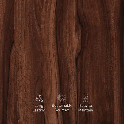 Veneer 4 Door Wardrobe in Walnut Finish