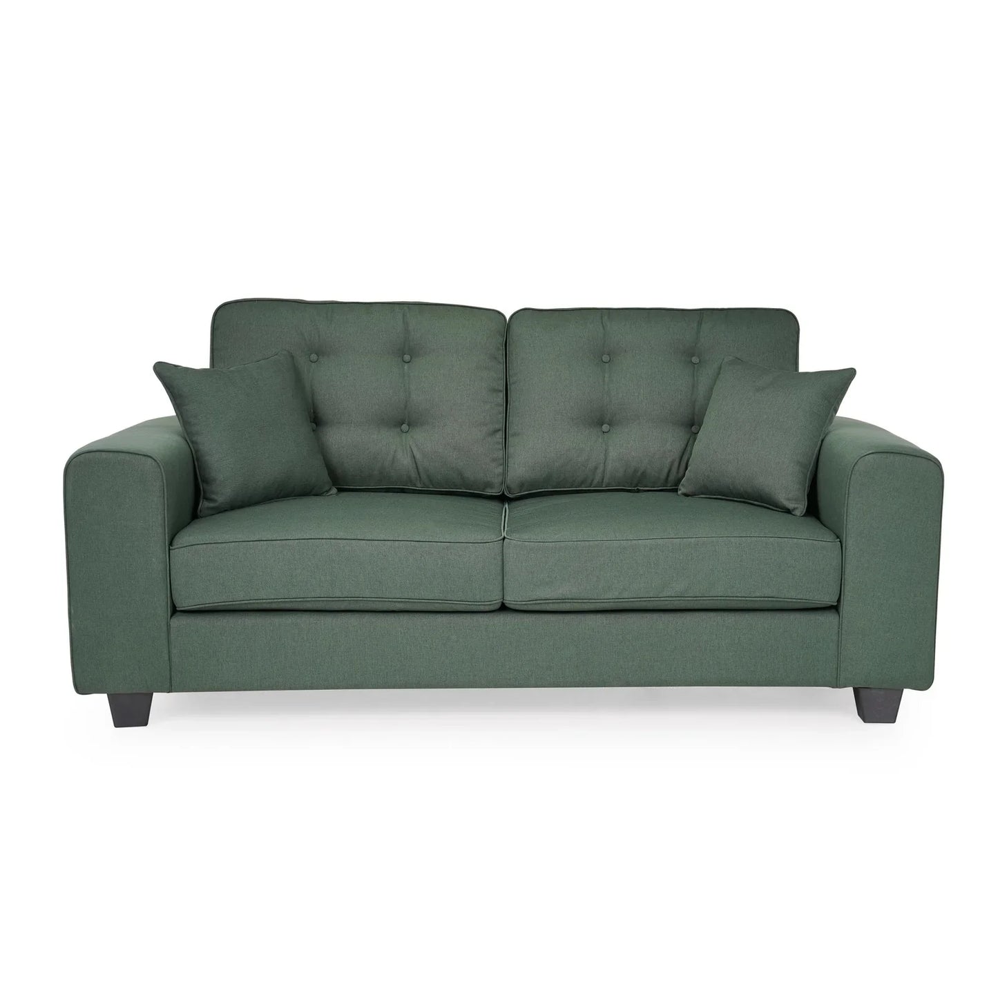 Linen 3 Seater Sofa in Fern Green