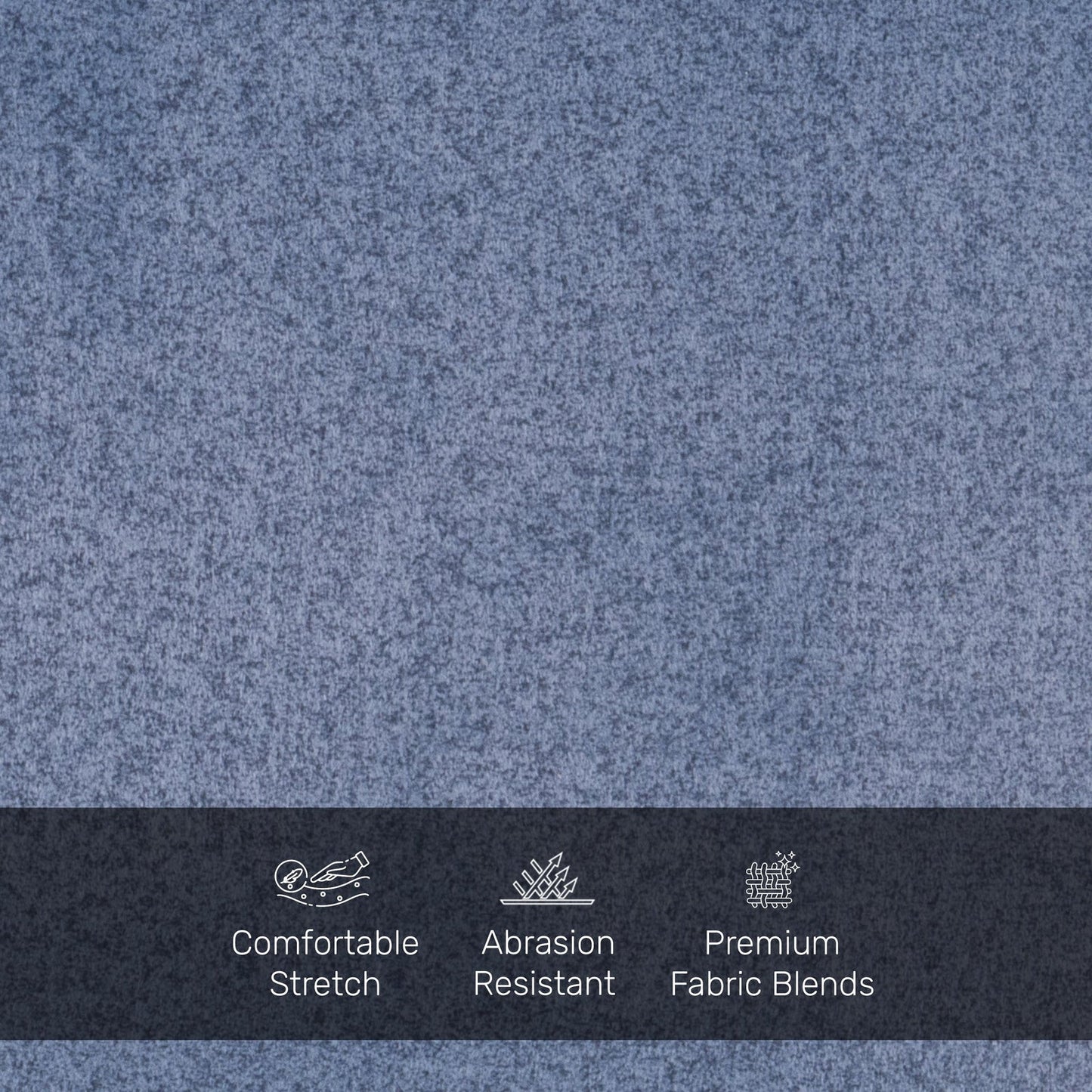 Velvet Ottoman in Dark Blue
