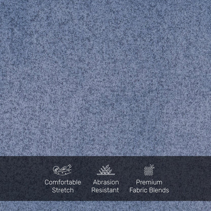 Velvet Ottoman in Dark Blue