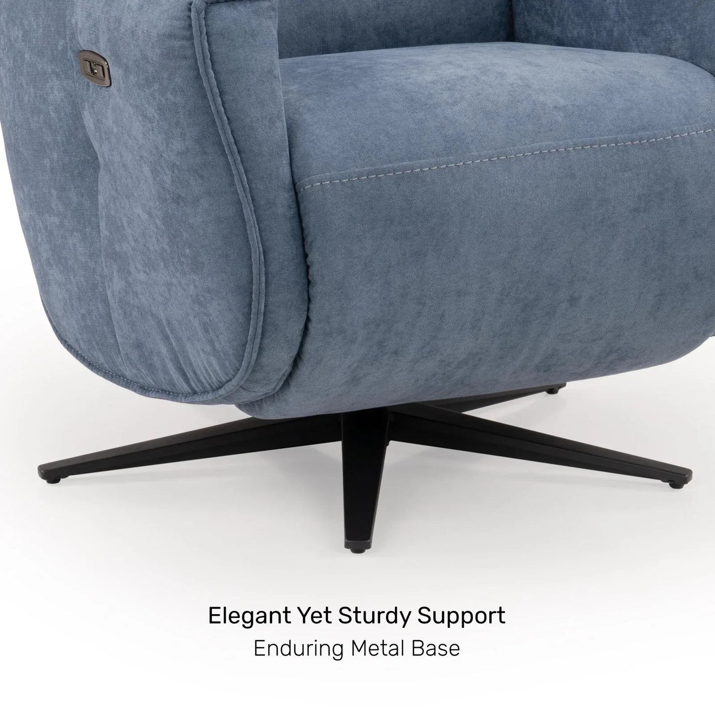 Tweed 1 Seater Power Swivel Recliner