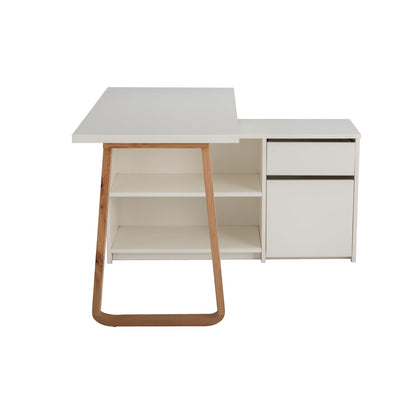 Study Desk in Frosty White Finish