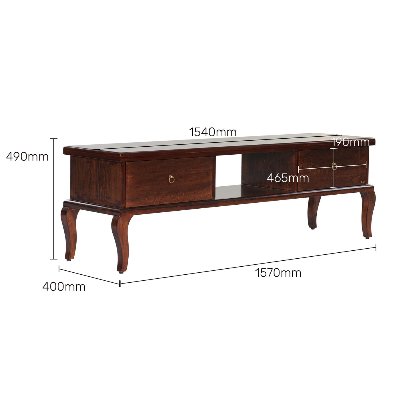 Veneer TV Unit in Walnut Finish