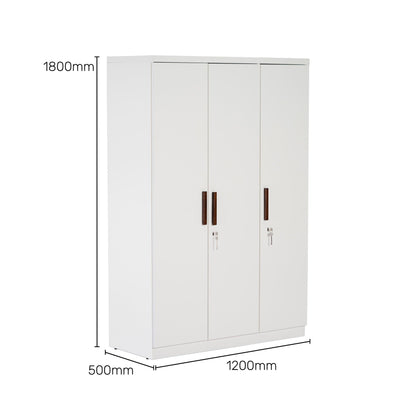 3 Door Wardrobe in Frosty White
