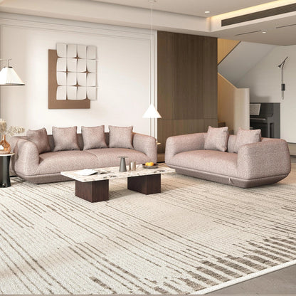 Boucle 3 Seater Sofa in Cocoa Brown