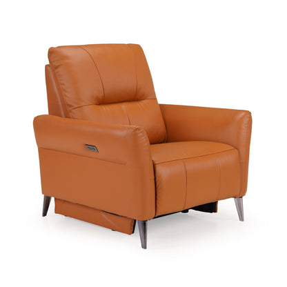 Leather 1 Seater Power Recliner with Charging Ports
