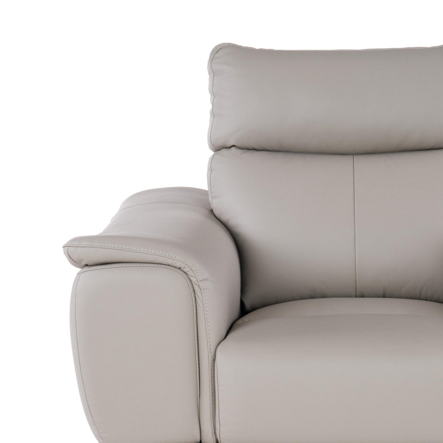 Leather 1 Seater Sofa in Bisque Beige
