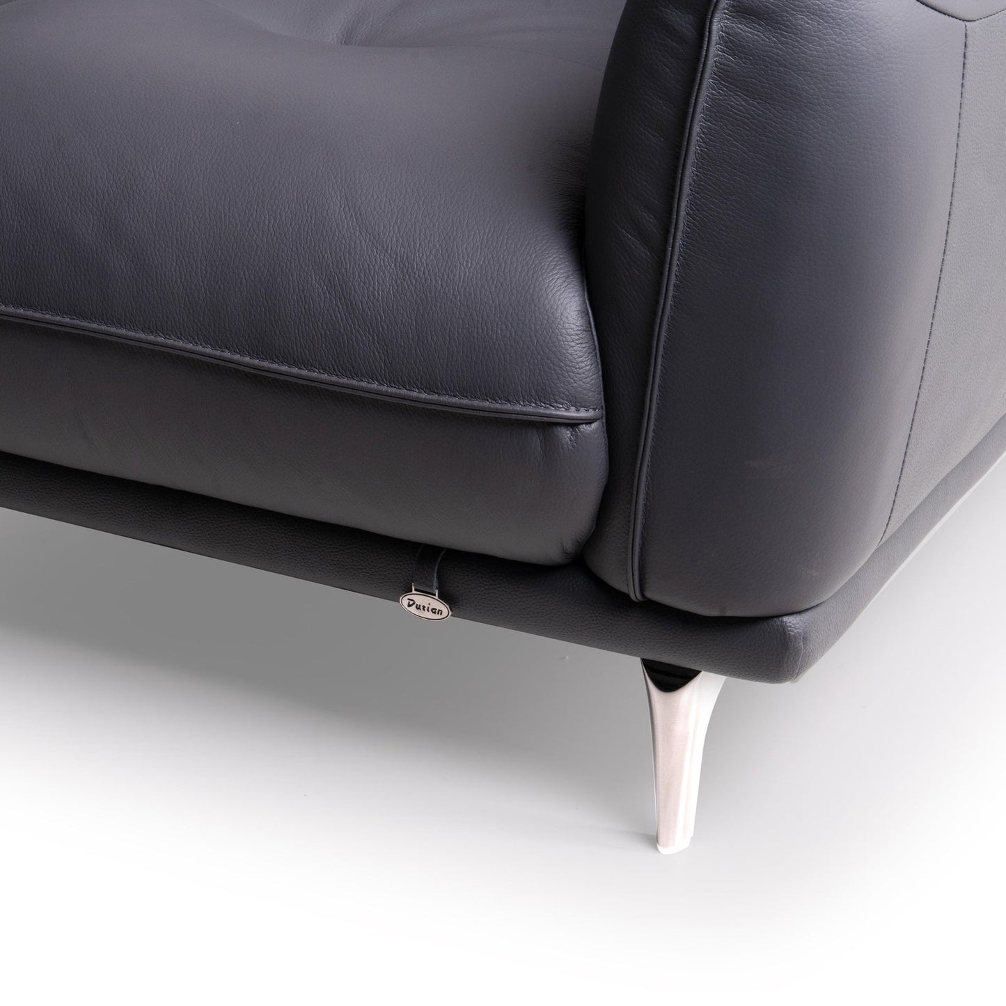 Leather 2 Seater Sofa with Adjustable Headrest