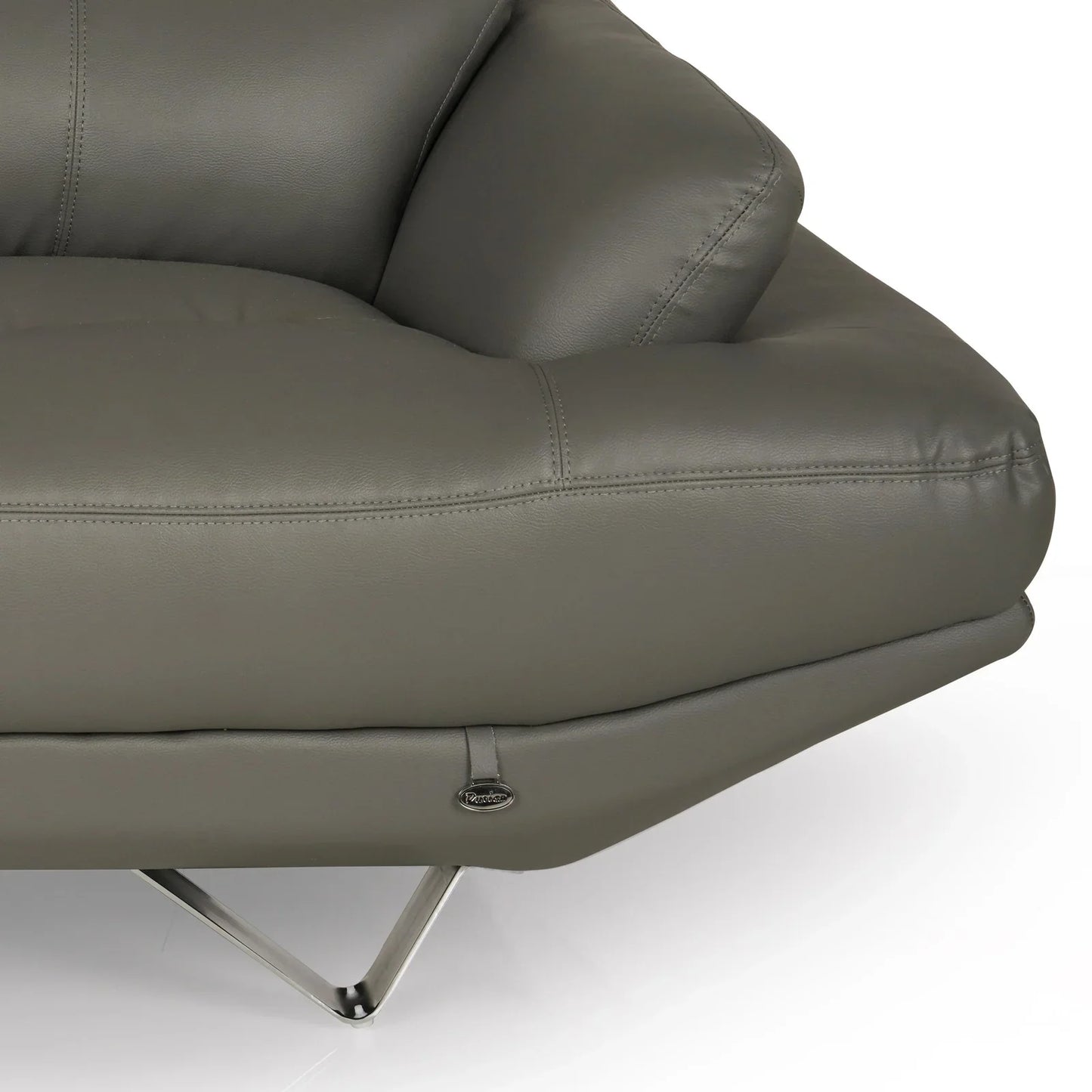 Leatherette 3 Seater Sofa with Adjustable Headrest