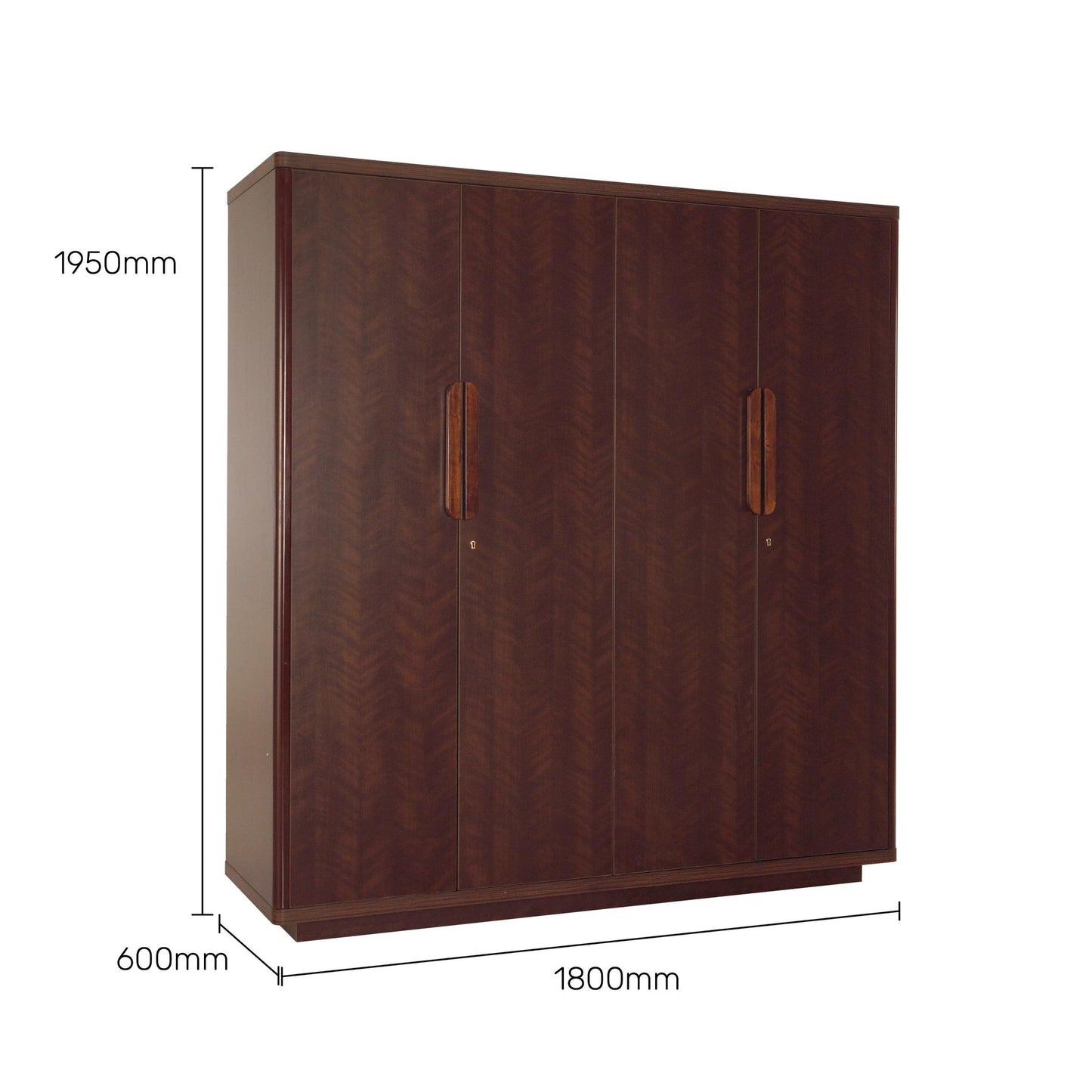 4 Door Wardrobe in Omaha Cherry Finish