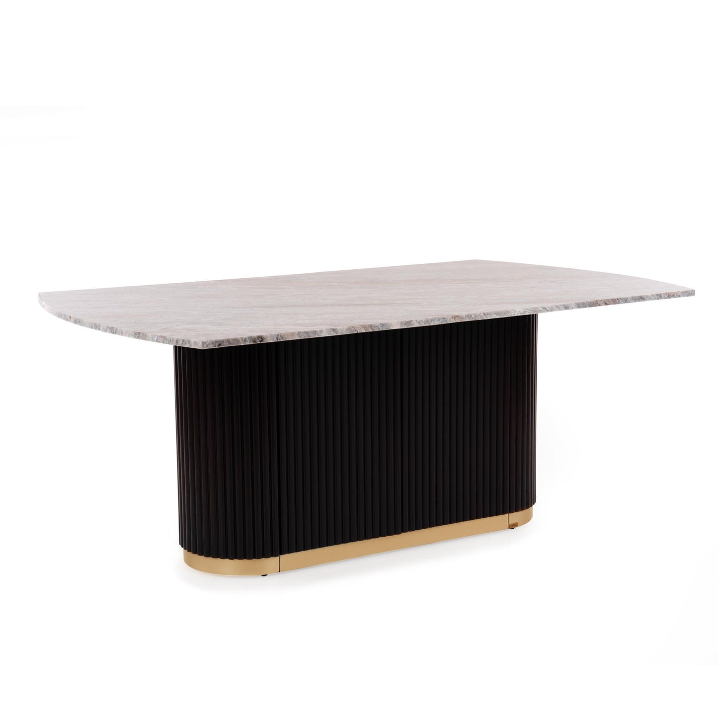 Natural Stone 6 Seater Dining Set with Storage