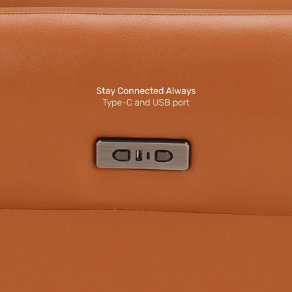 Leather 1 Seater Power Recliner with Charging Ports