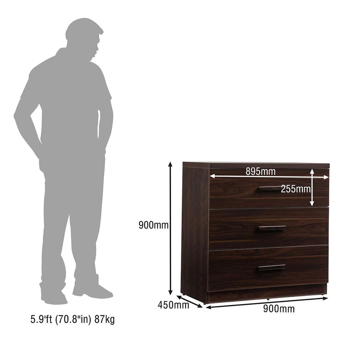 Chest Of Drawers in Dual Tone Finish