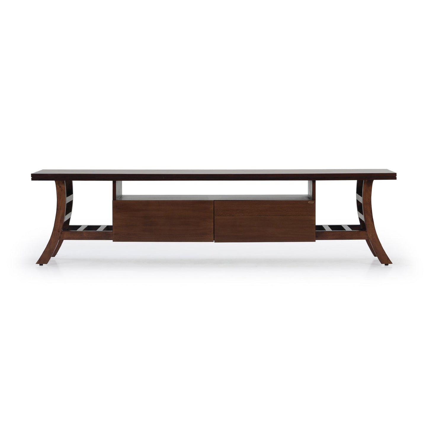 Solid Wood Veneer TV Unit in Dark Oak