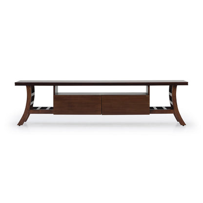 Solid Wood Veneer TV Unit in Dark Oak